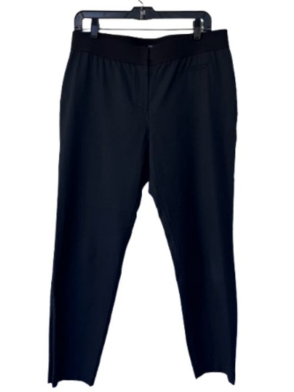 Boss Hugo Boss tapered straight leg trousers black women's size L
